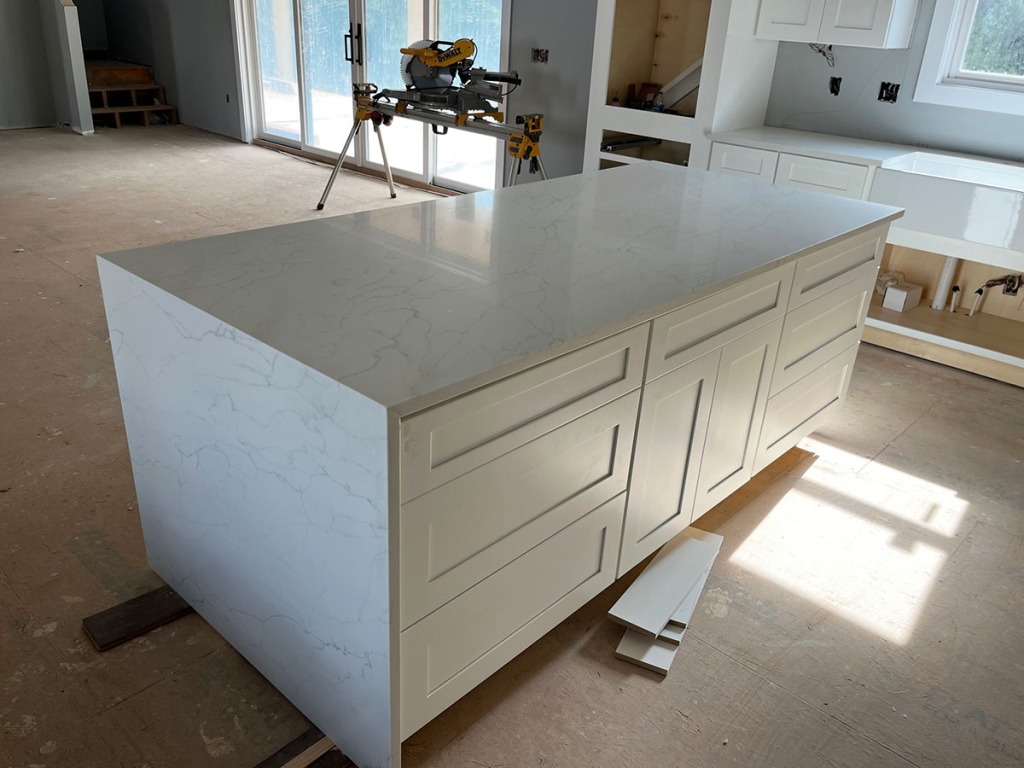 Kitchen Island Is In Place at Garrison Hills