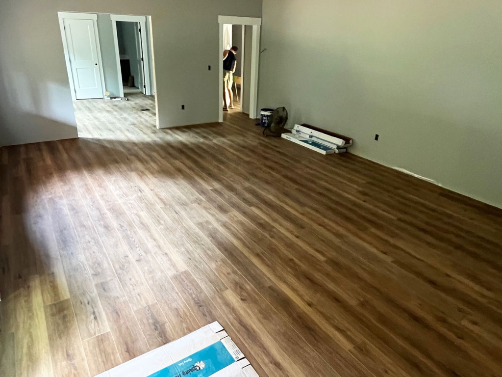 Wood Flooring in the Lower Level Area